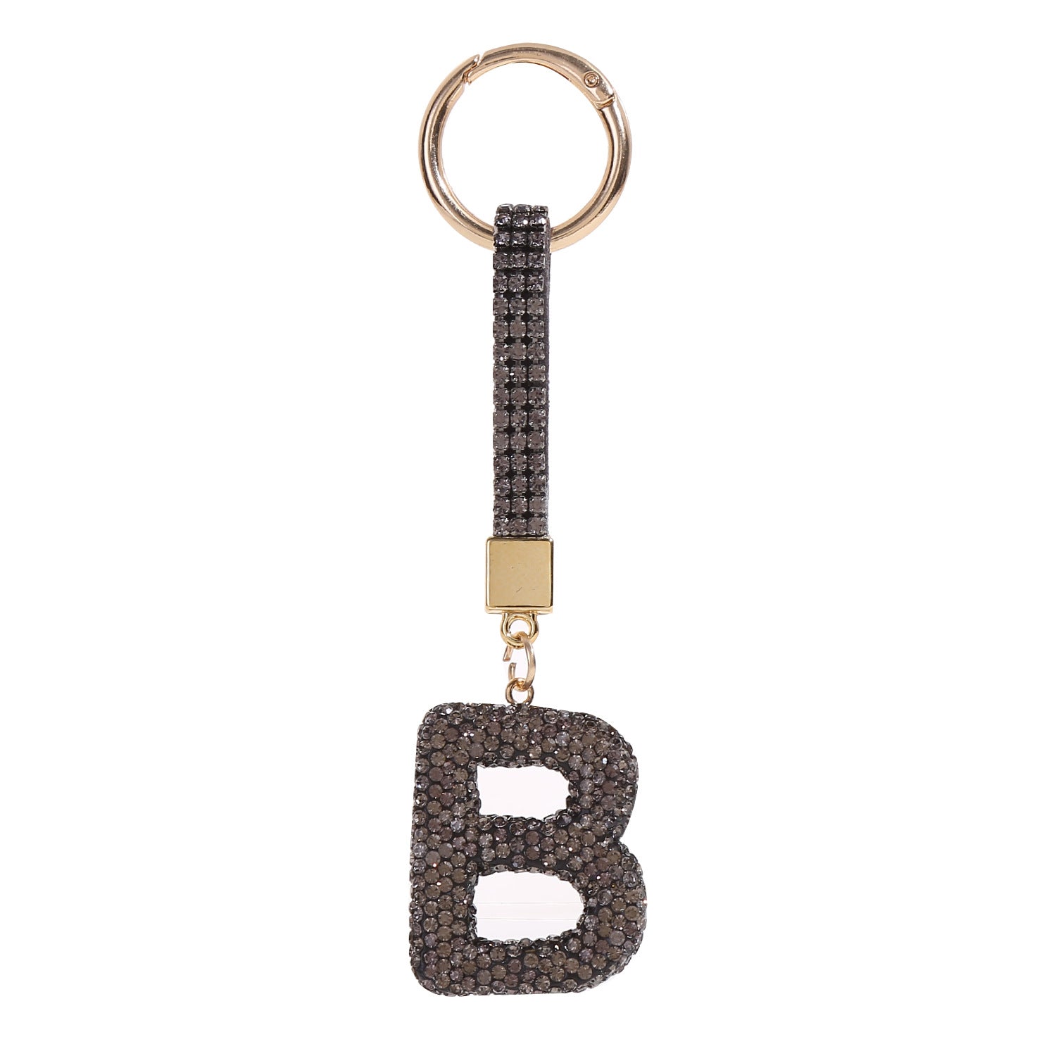 Wholesale Full Diamond Letter B Glass Keychain